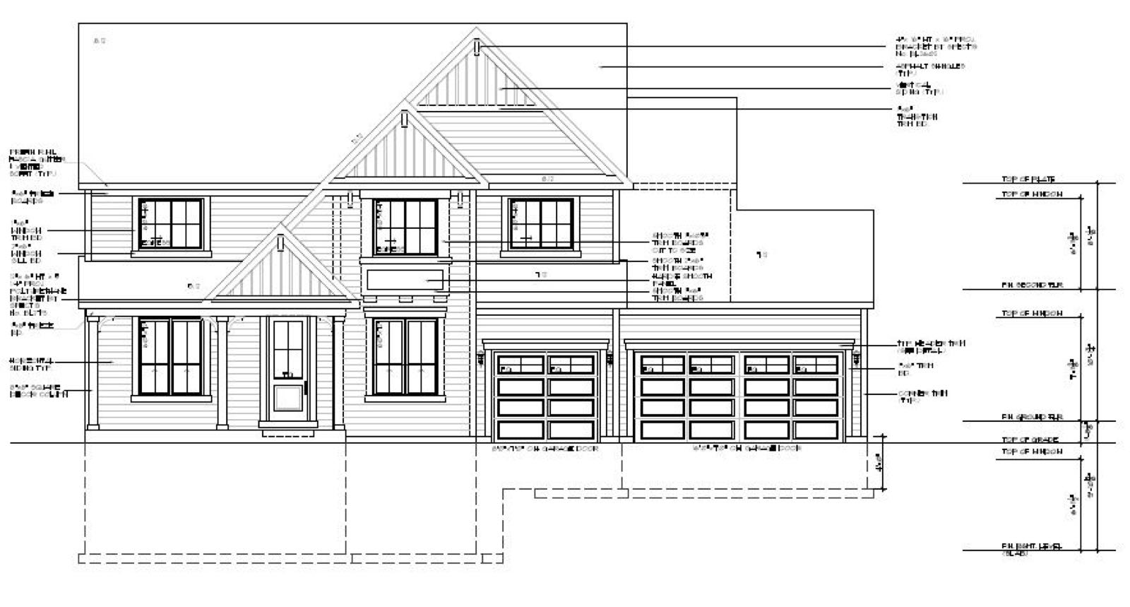 Main-level plan — the home's bones