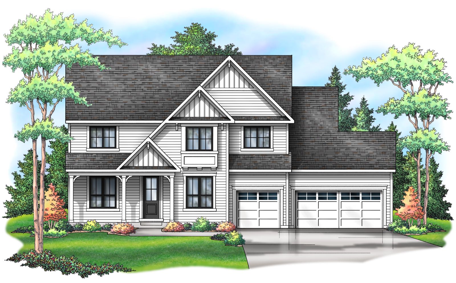 Front elevation — exterior rendering