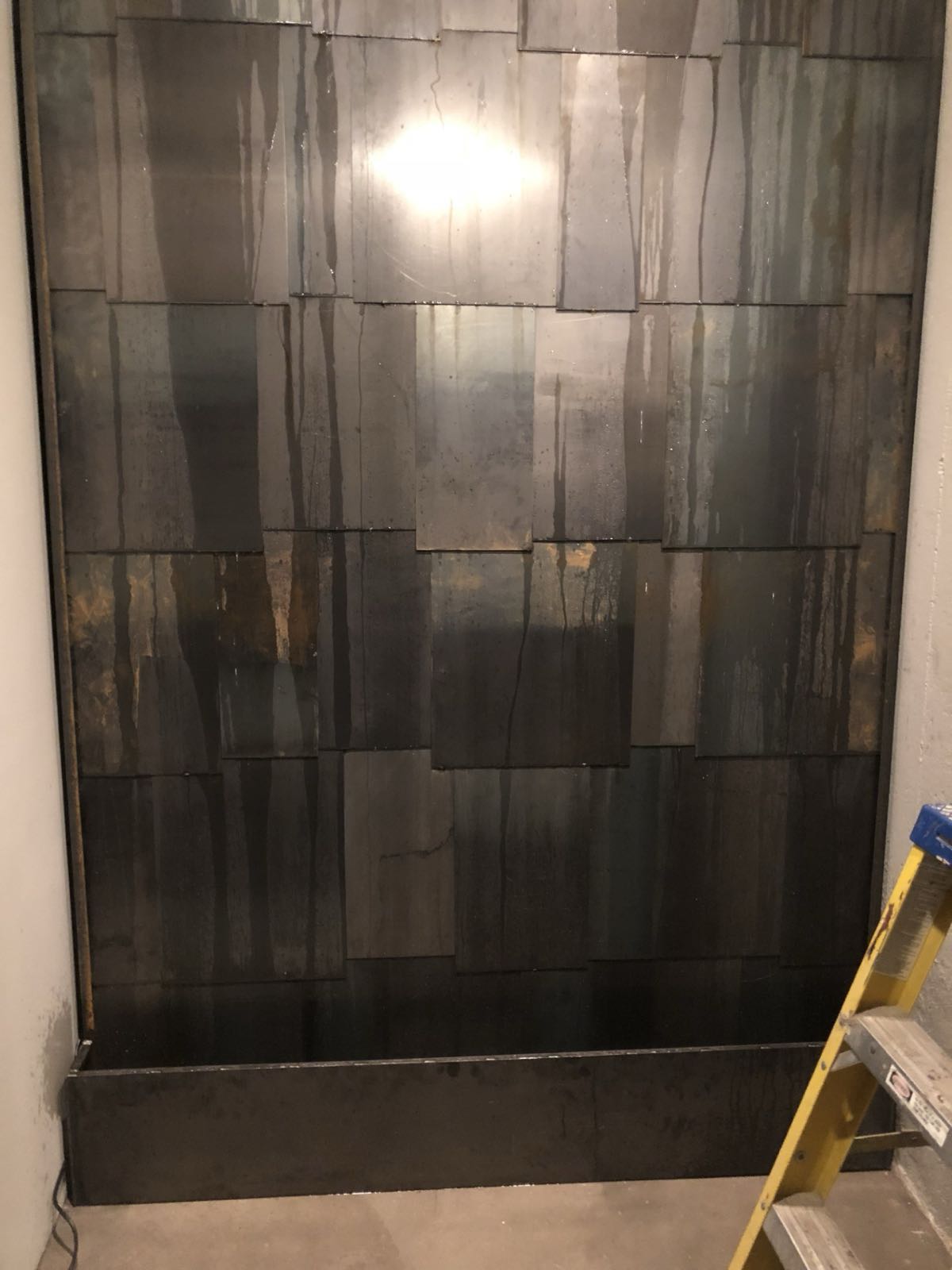 Copper waterfall in the cellar